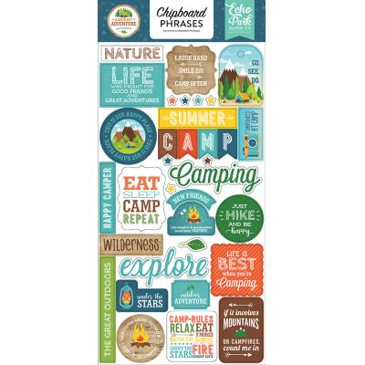 Echo Park Summer Adventure Sticker - Chipboard Phrases
